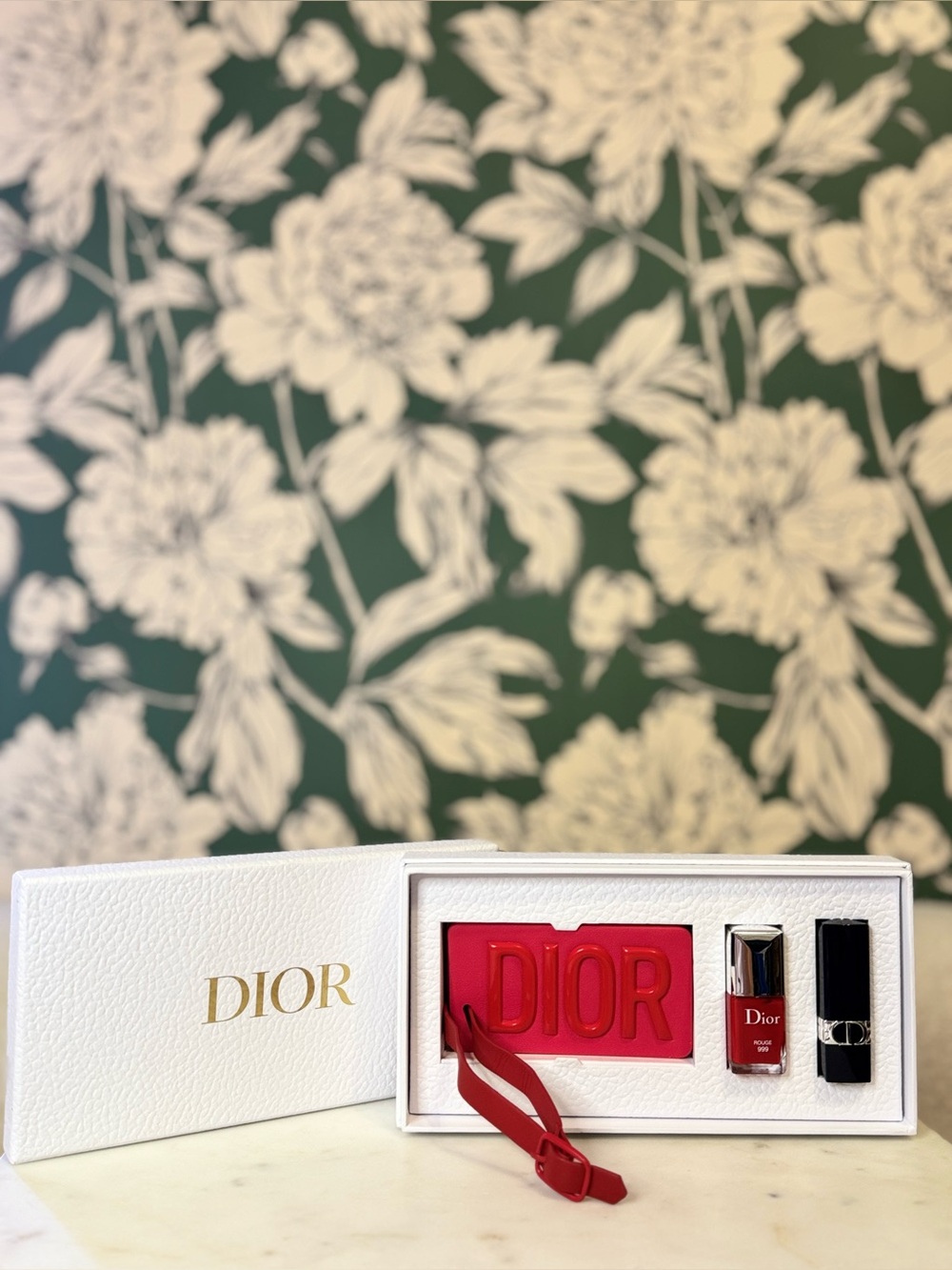 Dior Travel Tag, Lipstick & Nail Polish Gift Set in Dior Box NEW!